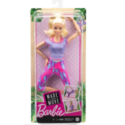 Barbie® Made to Move Doll (Blonde) in Purple Yoga Outfit