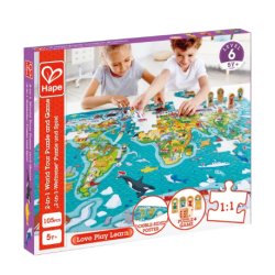 Hape 2-in-1 World Tour Puzzle and Game