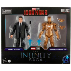 Marvel Legends Series The Infinity Saga Happy Hogan and Iron Man Mark XXI 2-pack Action Figure