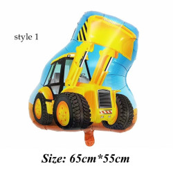 32inch Construction Engineering balloon Tractor Bulldozer Theme Birthday Party Kid's Toy Balloons A