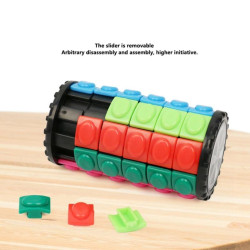 3D Puzzles Decompression Magic Cubes DIY Cylinder Puzzle Rotate and Slide Fidget Toy