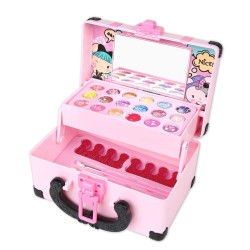 32PCS Kids Makeup Toys Girls Real Makeup Kit Washable Non-toxic Makeup Toy Set Retro Beauty Makeup